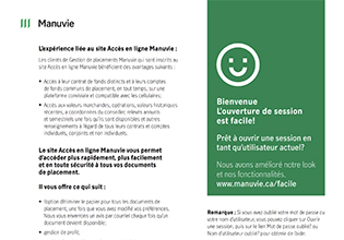 L’expérience liée au site Accès en ligne Manuvie pour utilisateurs inscrits – Gestion de placements Manuvie